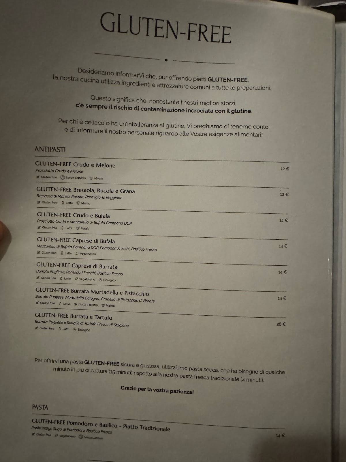 Menu di Hedera - Osteria Contemporanea 