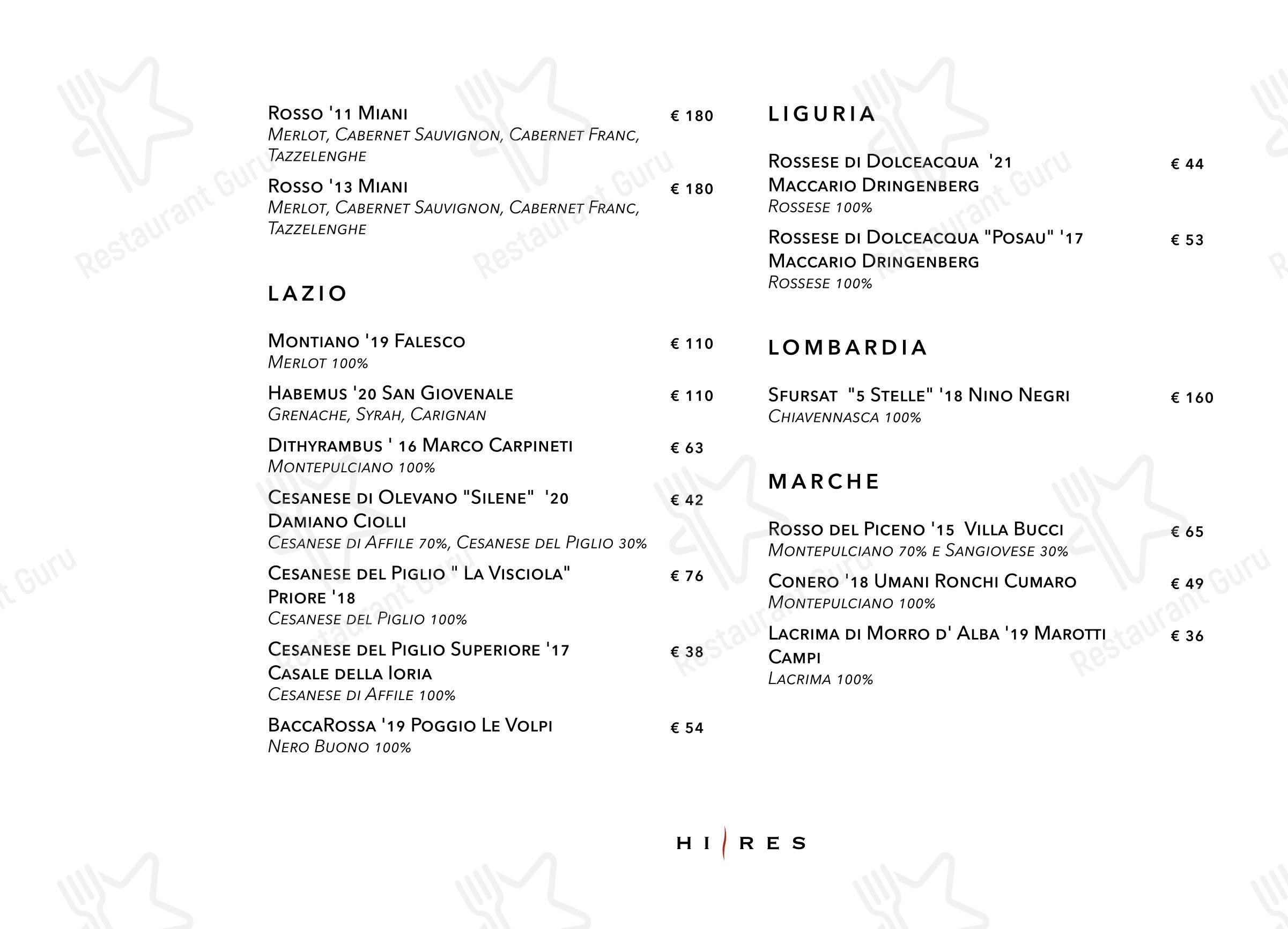 Ночное меню per Hi-Res in Roma