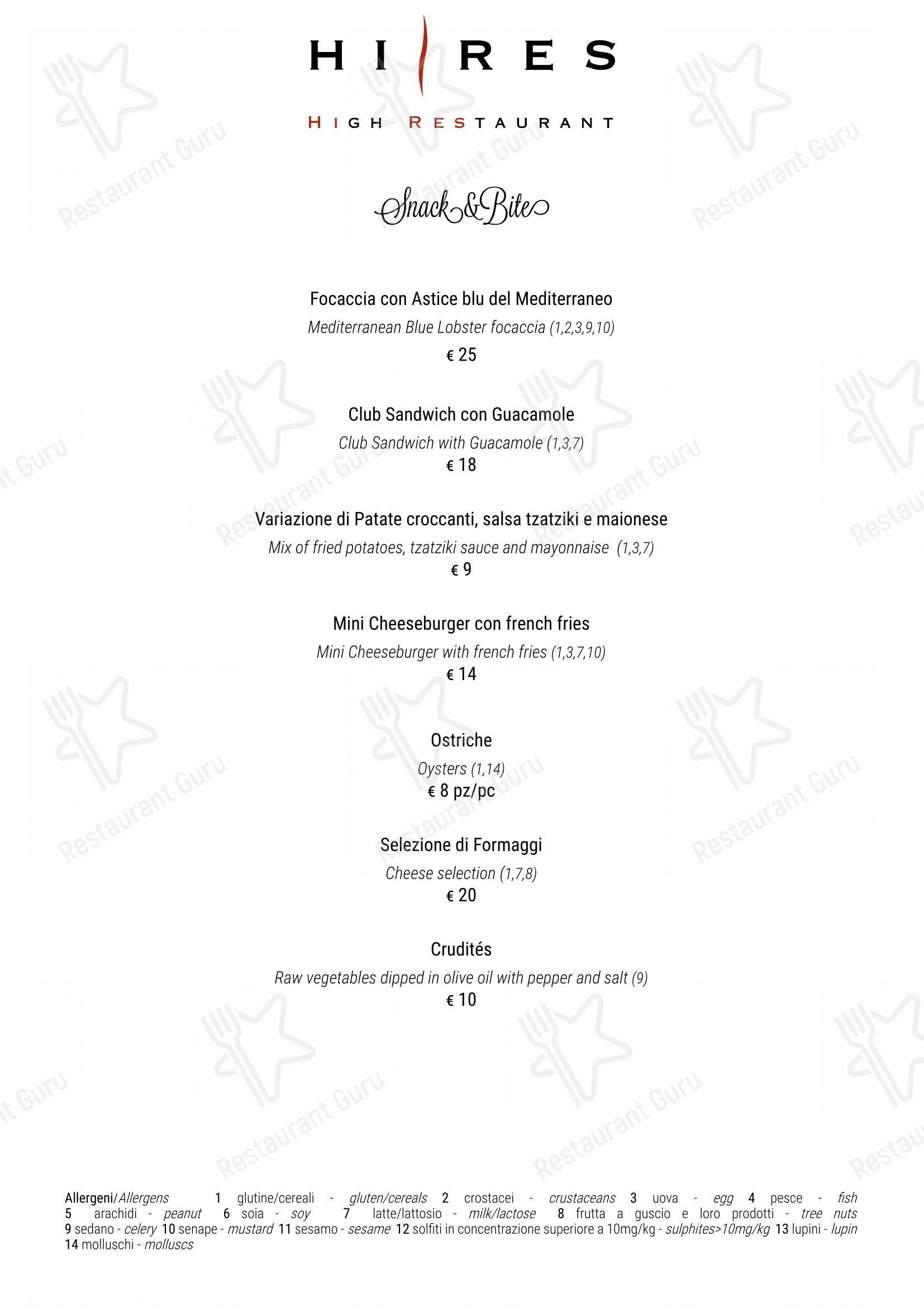 Hi-Res in Roma - Menu bar