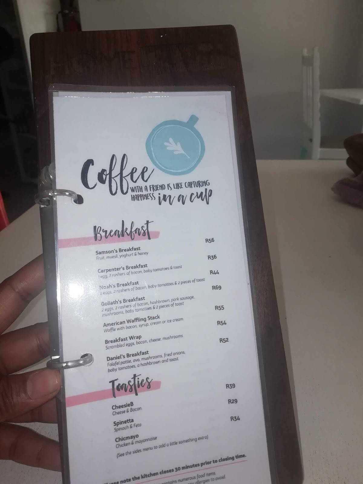 Menu at Home Ground Kids & Coffee cafe, Westville