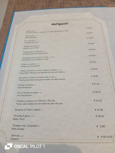 Menu di Hostaria DA MARIO 