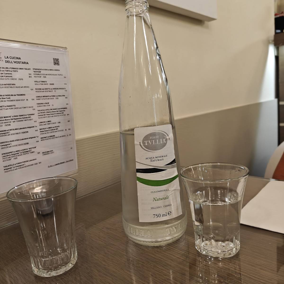 Menu di Hostaria Terra Chiama 