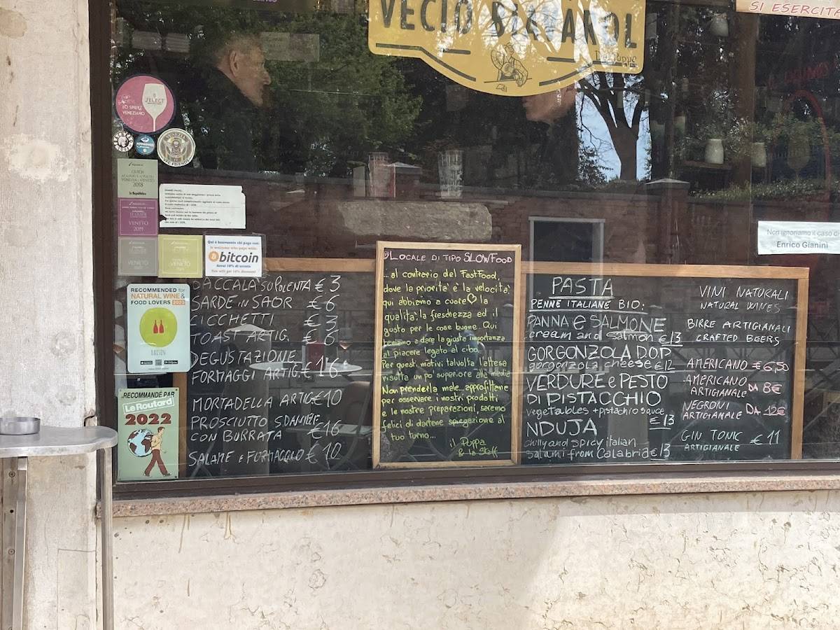Menu di Hostaria Vecio Biavarol 