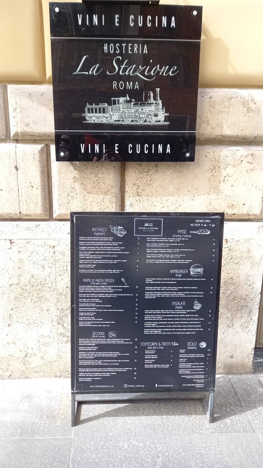 Menu di Hosteria La Stazione 