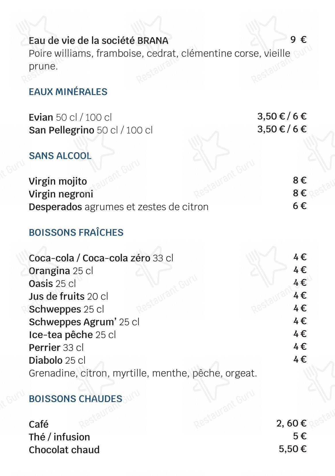 Menu pour Hôtel Edelweiss - Menu