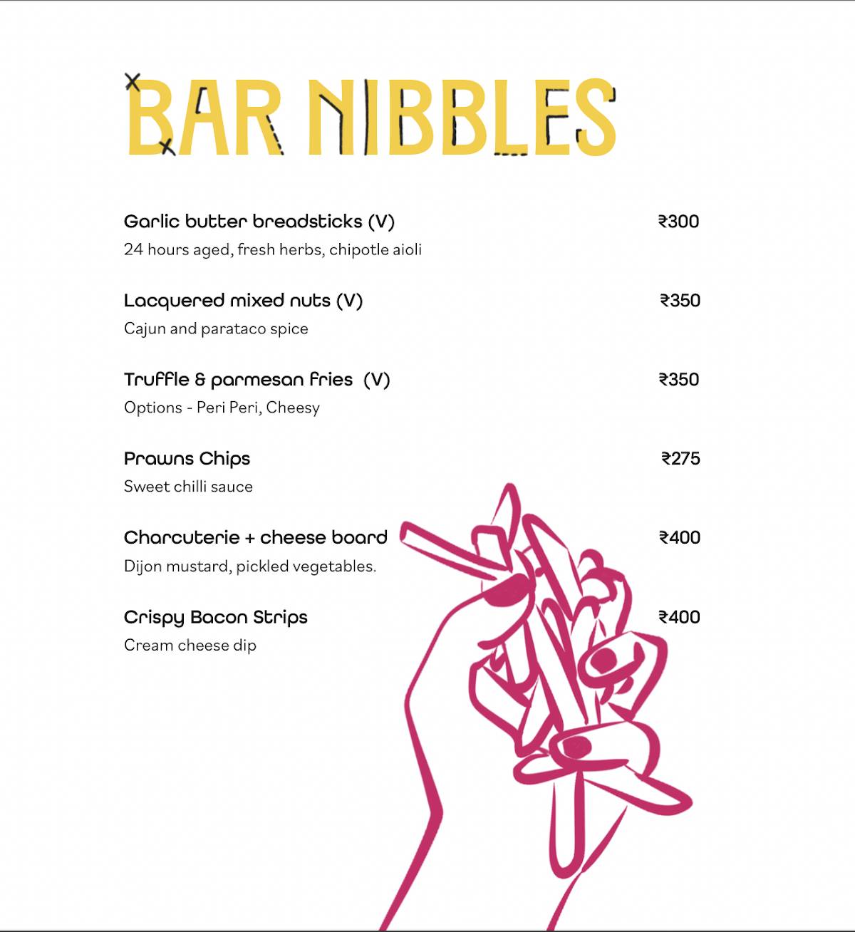 House Of Pandora HOP menu