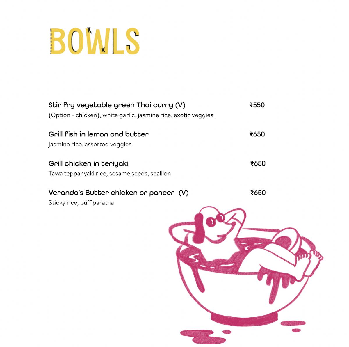 House Of Pandora HOP menu