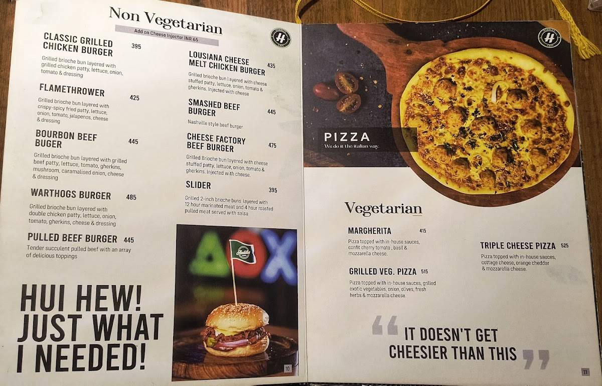 Huddles Cafe menu