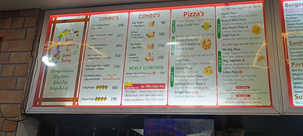 Hungry Point - Rayya menu
