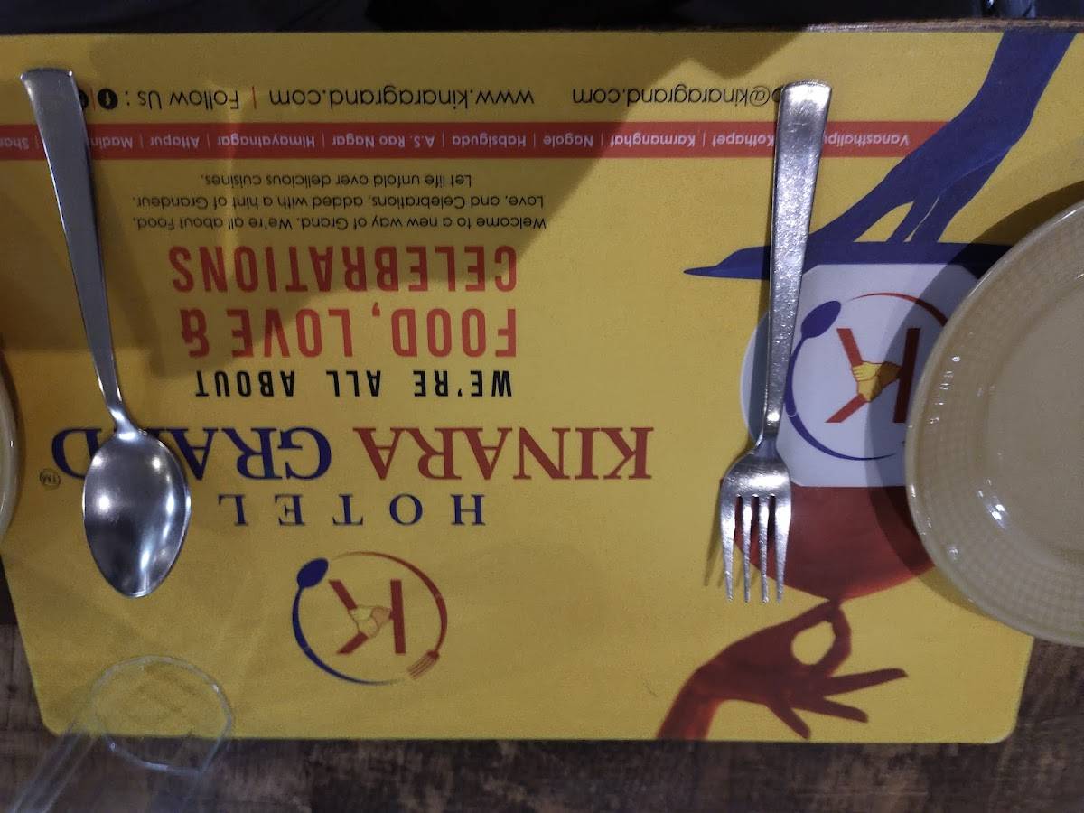 Hotel Kinara Grand menu