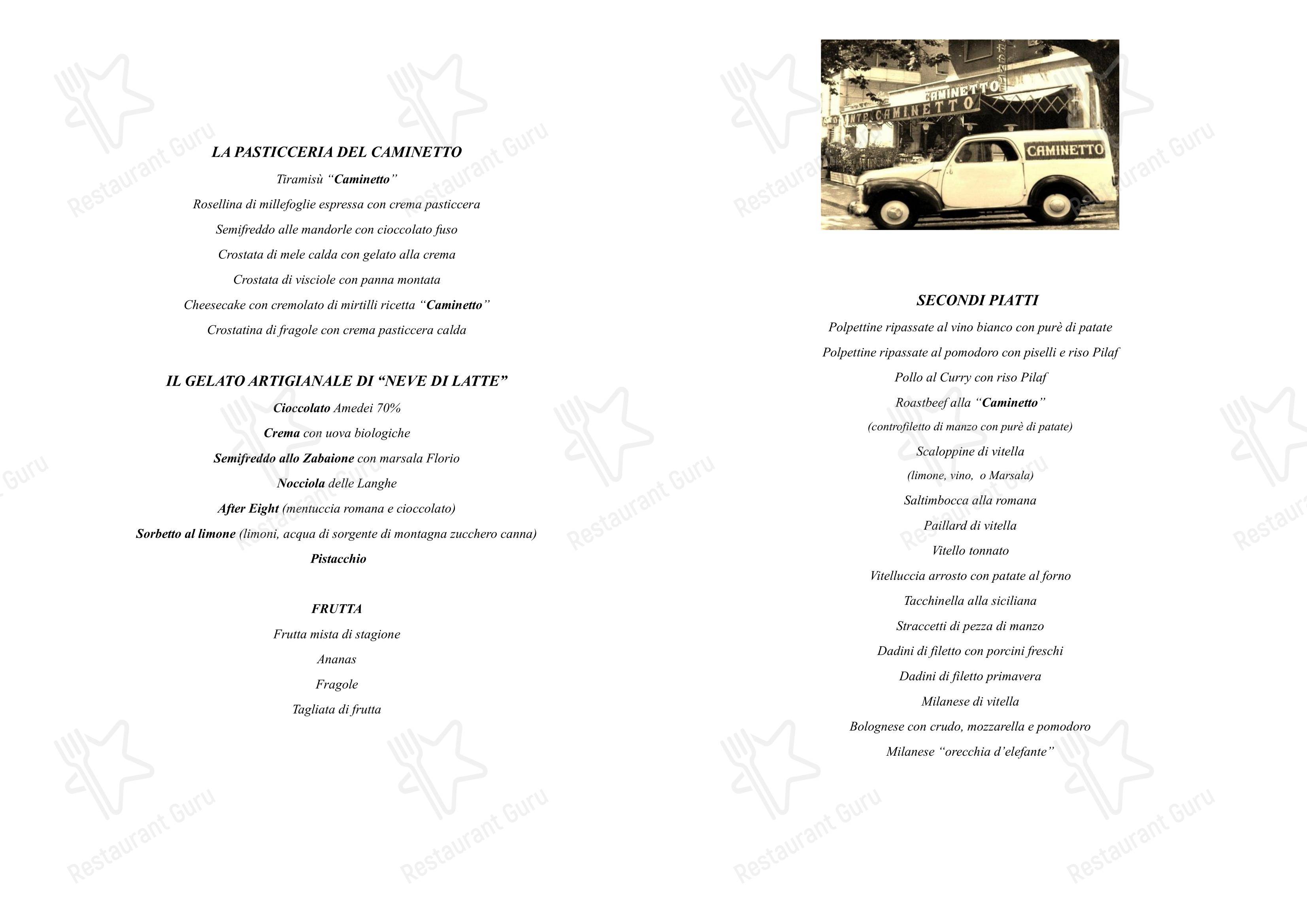 Menu per Ristorante Il Caminetto ristorante