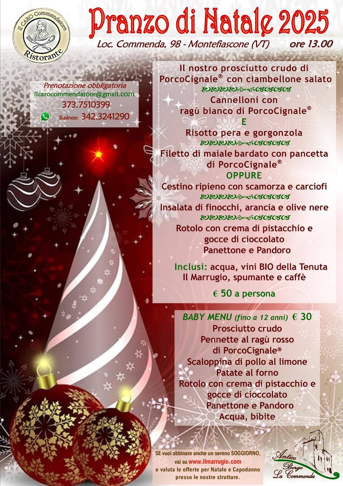 Menu di Il Caro Commendatore 
