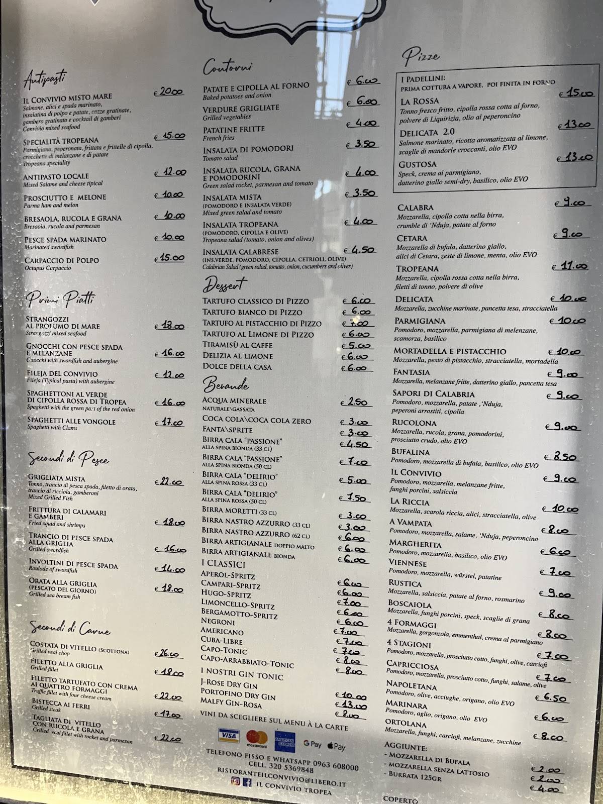 Menu di Il Convivio 