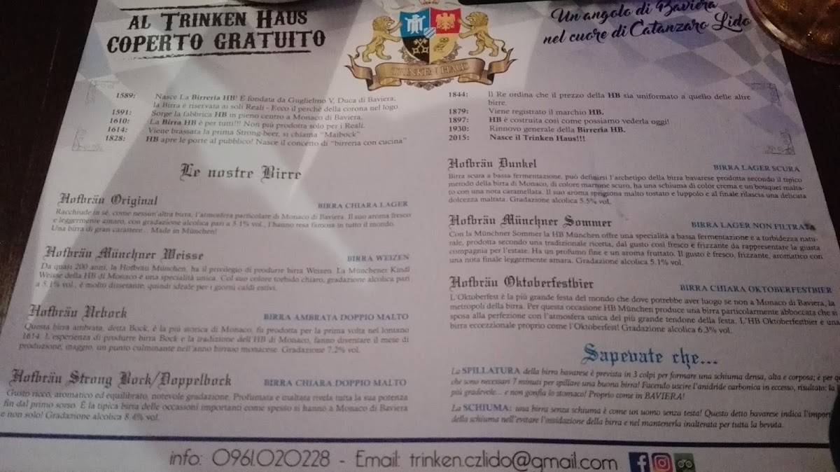 Menu da Il Cremino pub &amp; bar, Catanzaro, Via Progresso