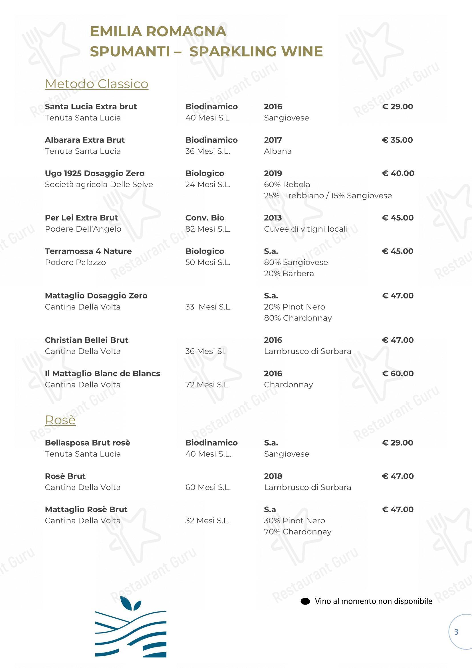 Menu di Il Gatto sull'Albicocco - Menu