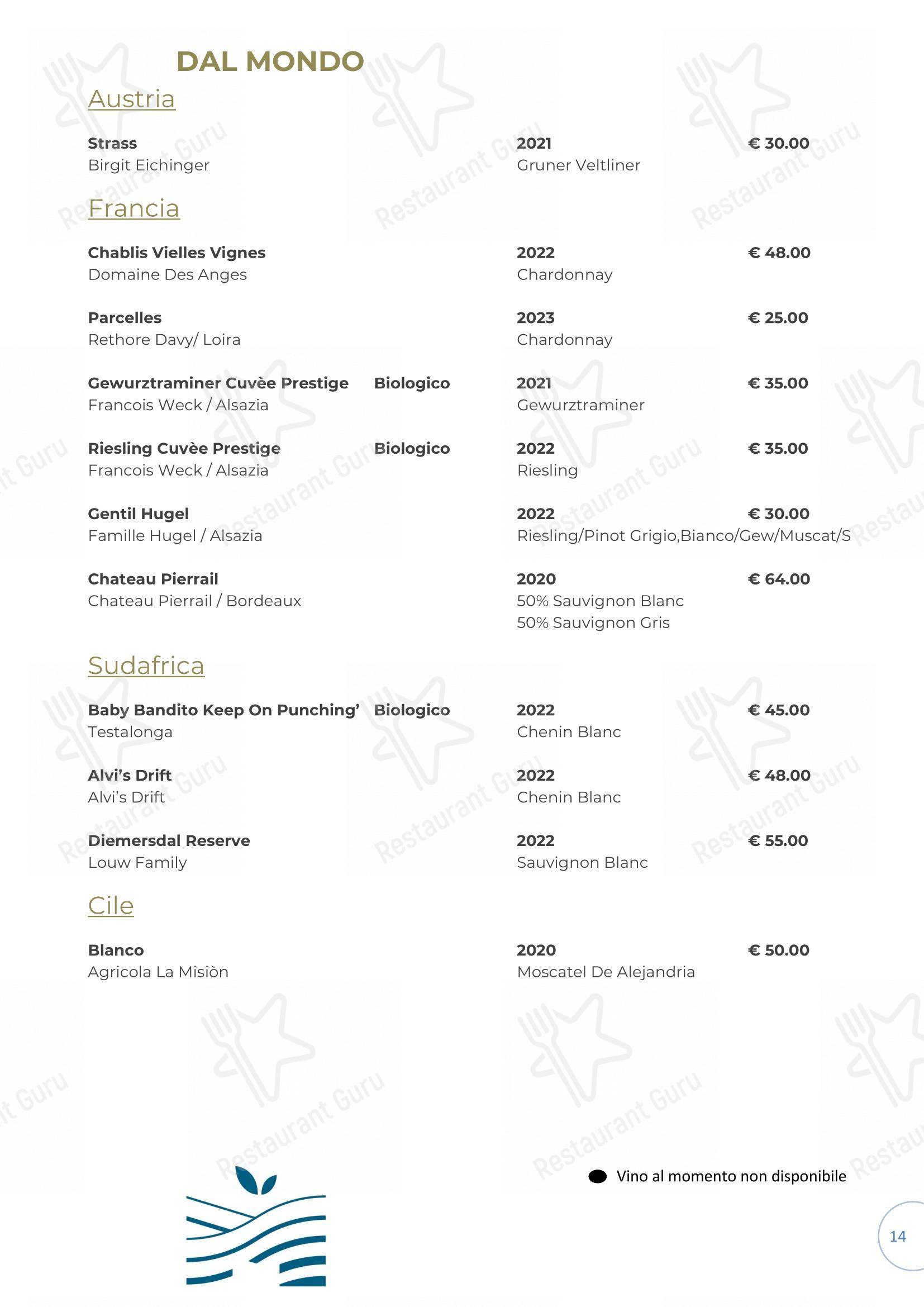 Menu per Il Gatto sull'Albicocco in Rimini