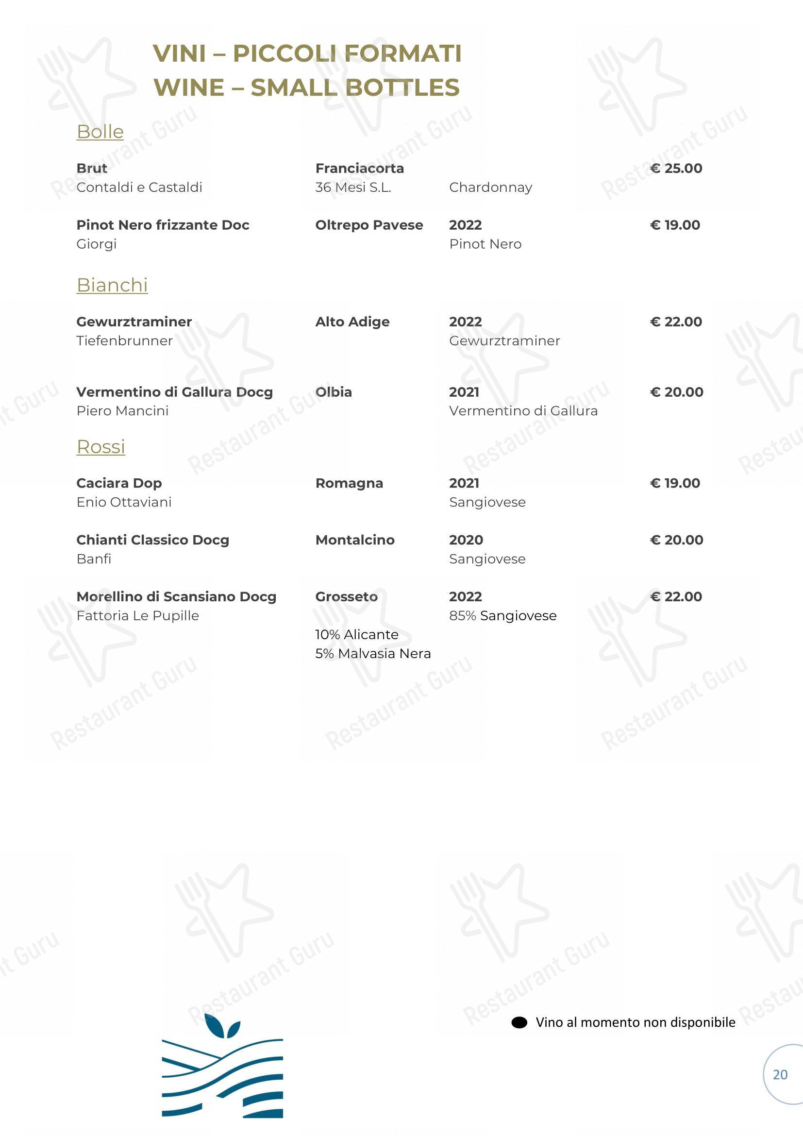 Menu per Il Gatto sull'Albicocco ristorante