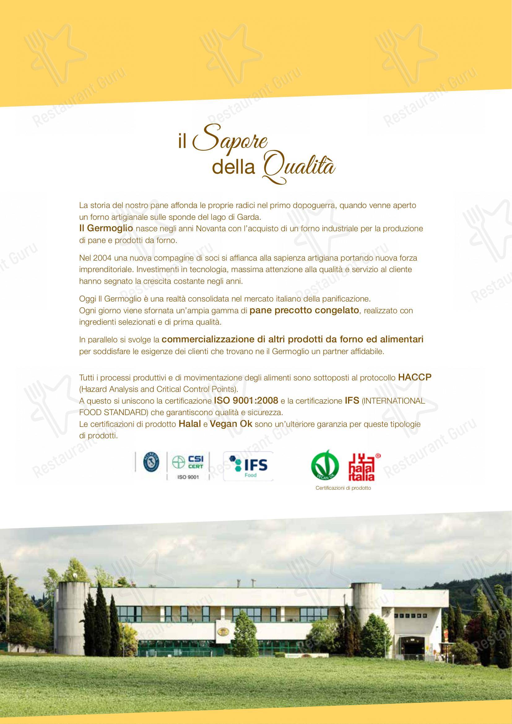 Menu per Il Germoglio Srl