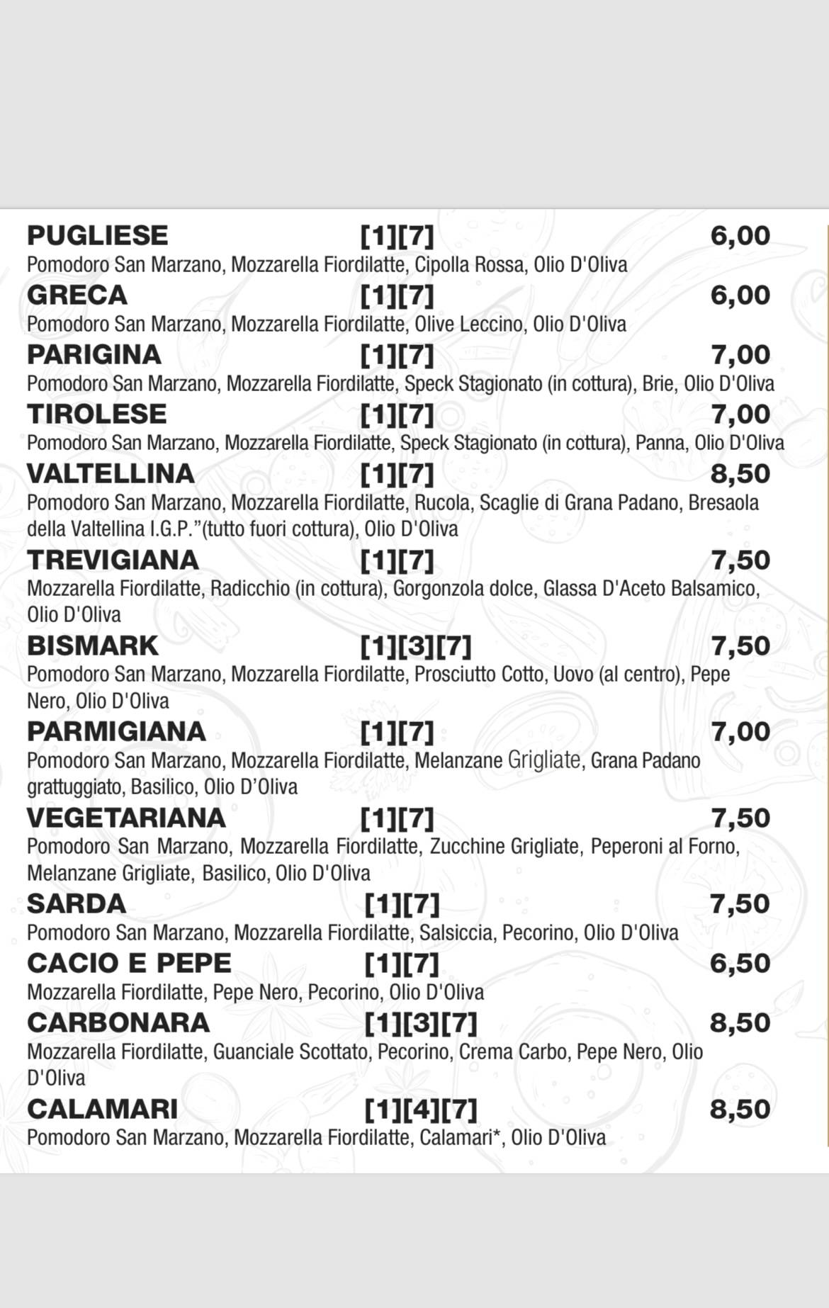 Menu da Il Morso ristorante, Vercelli