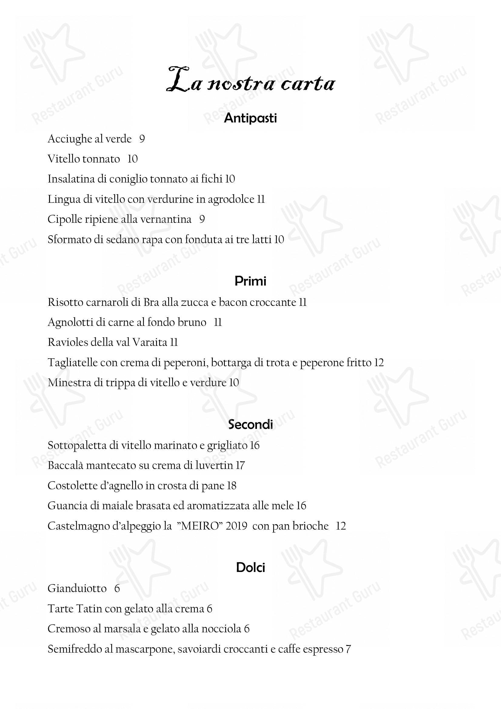 Christmas Menu per Il Nuovo Zuavo in Cuneo
