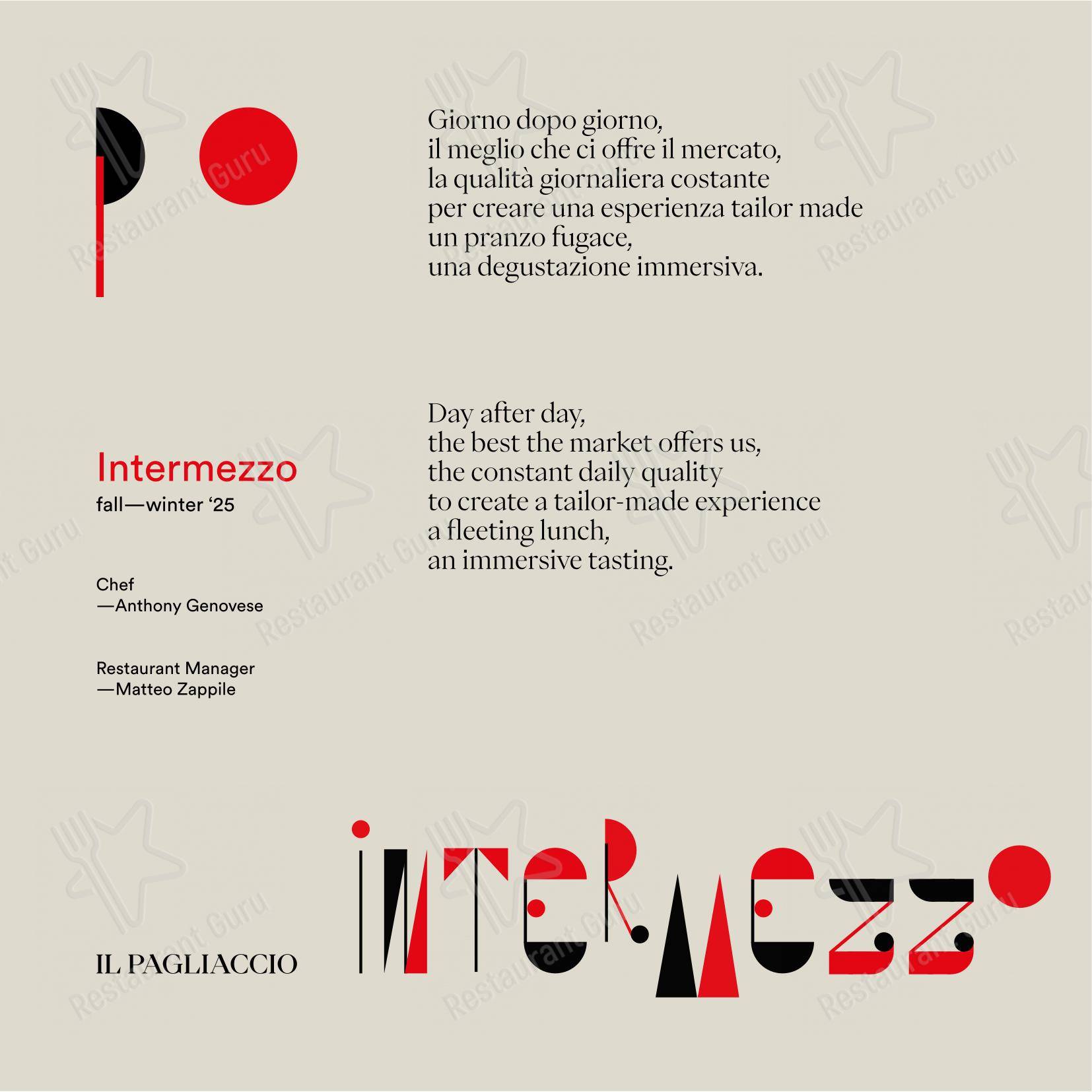 Menu di Il Pagliaccio - Крафт меню