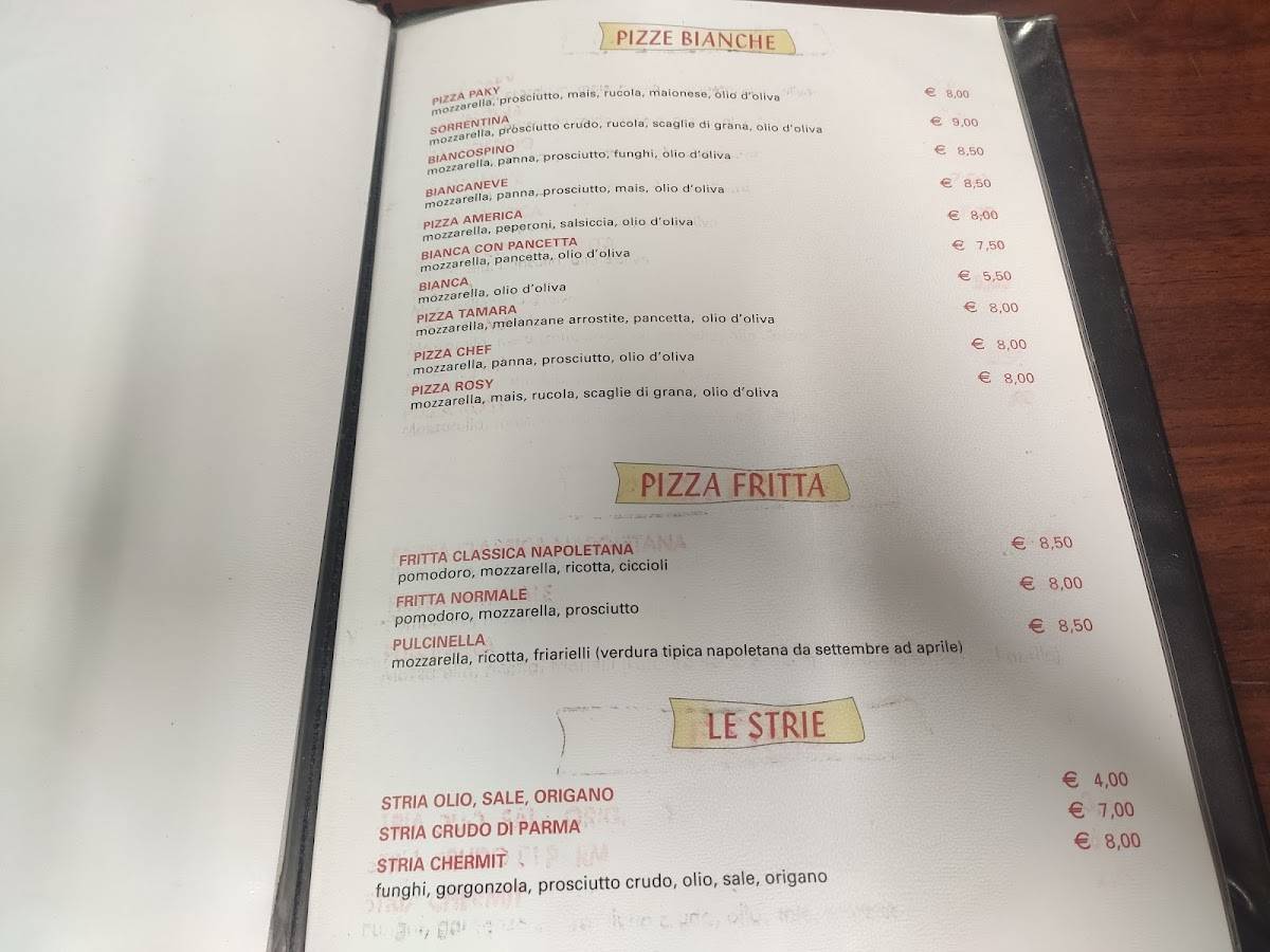Menu di Il Segreto Di Pulcinella 