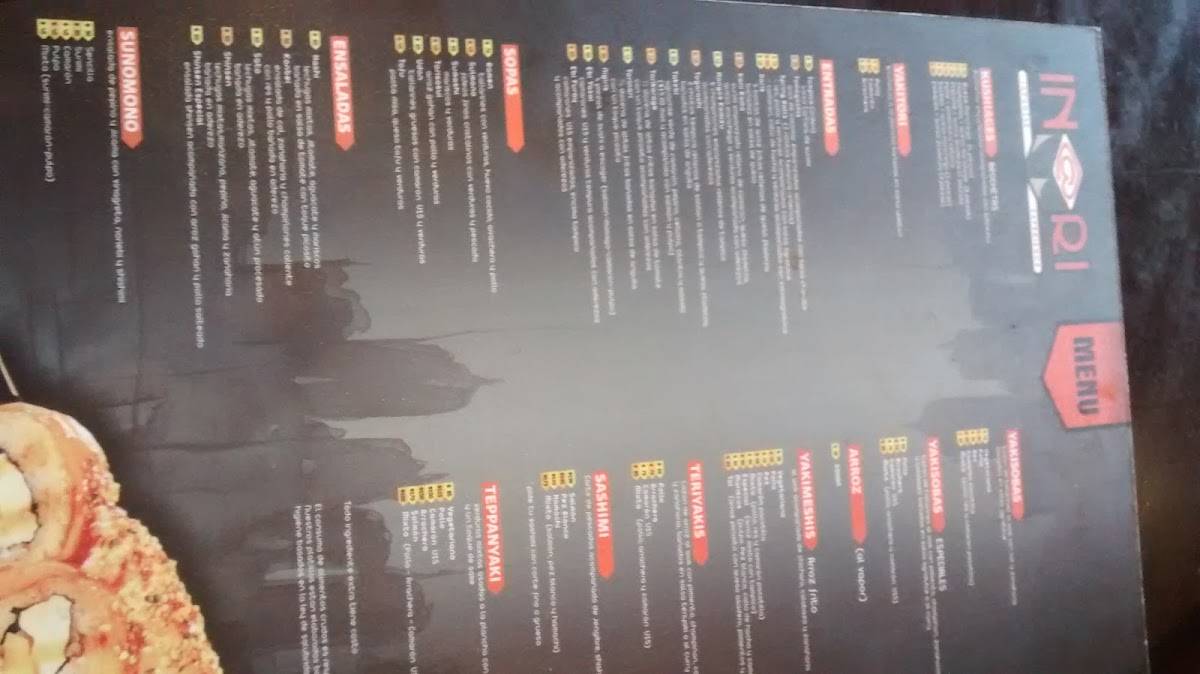 Carta del restaurante Sushi-inari, San Luis Potosi, Av Himno Nacional 4175C