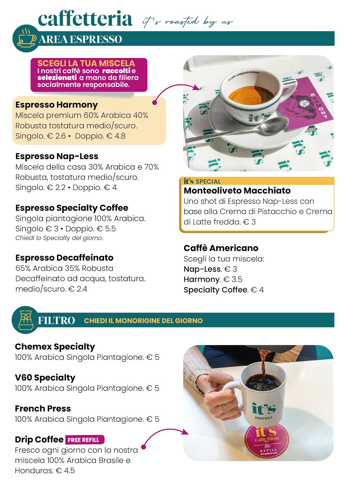 Menu di It's Caffè 