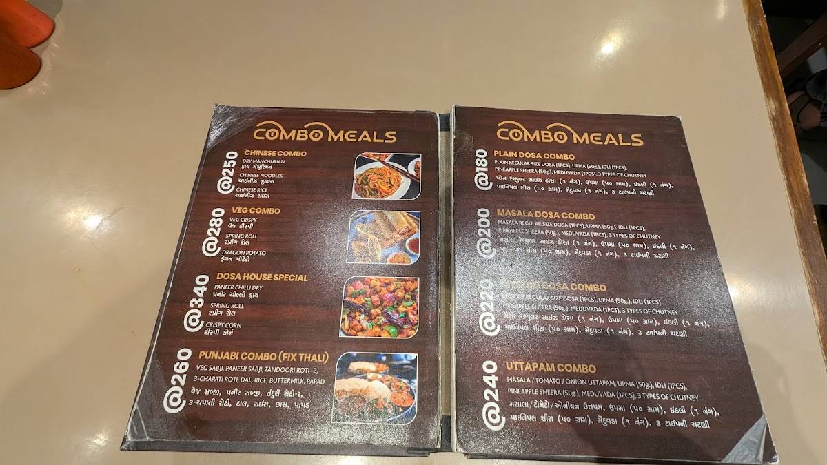 Dosa House menu