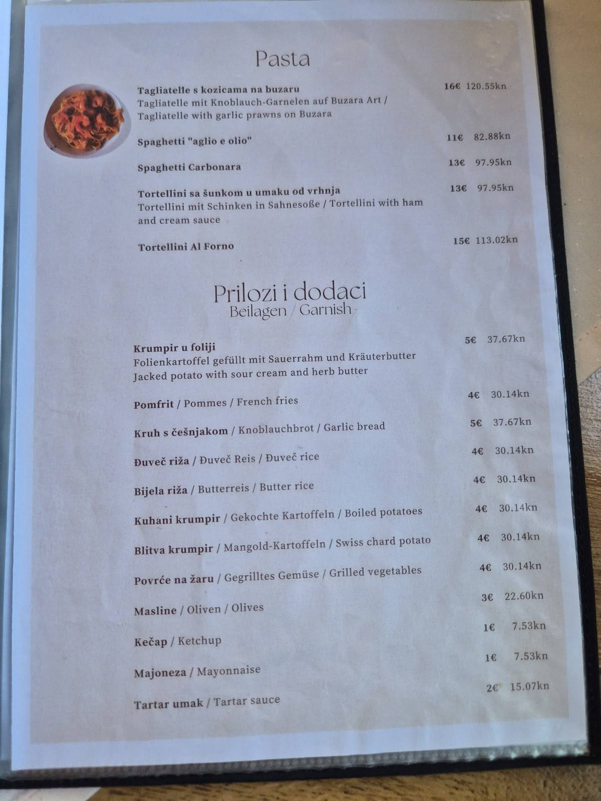 Menu di Jedro 