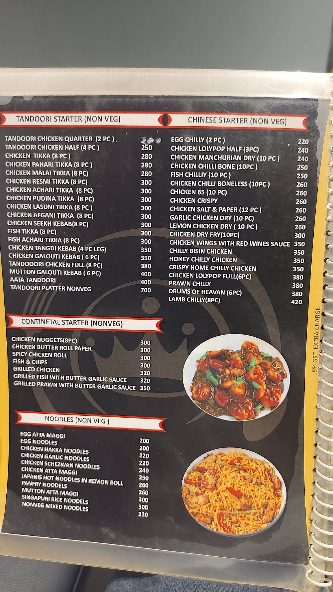 Jk Restaurant menu