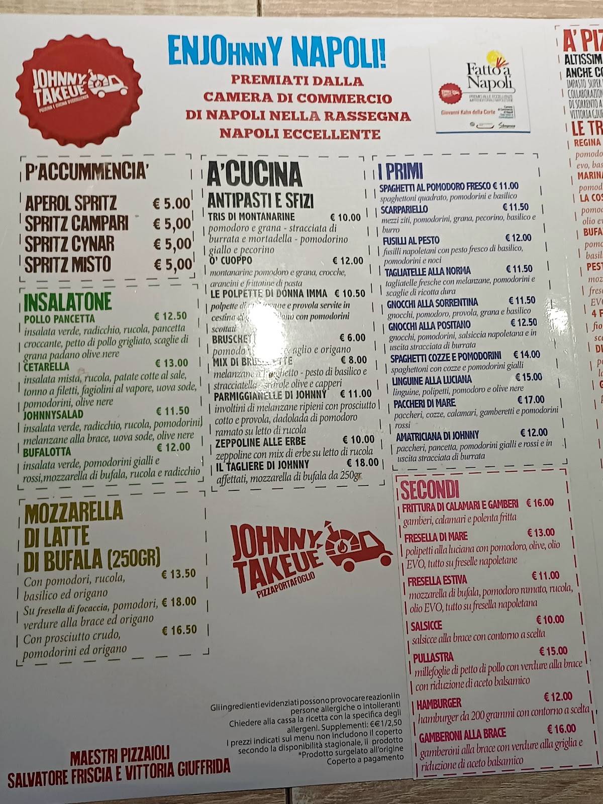 Menu di Johnny Take Uè 