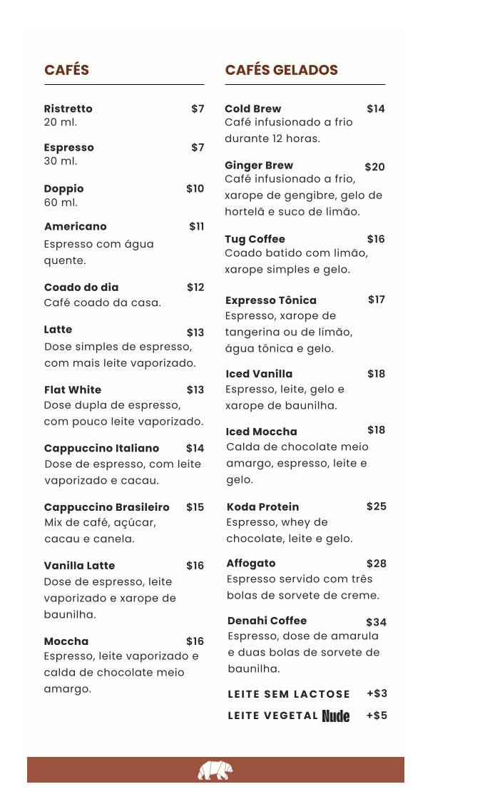 Koda Café Bistrô Joinville cardápio