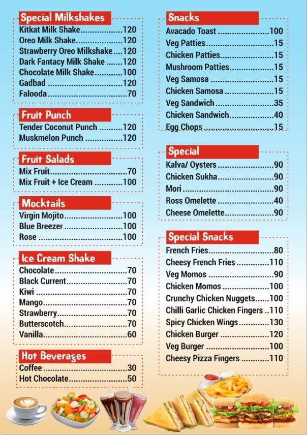 Juice & More Cafe menu