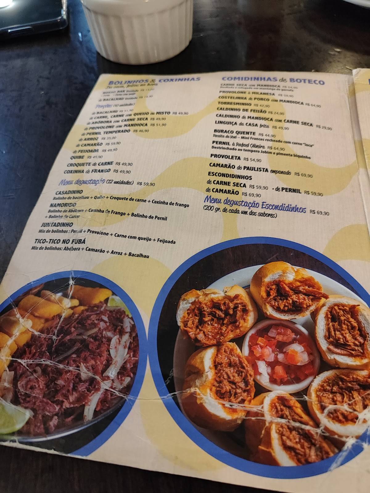 Bar Jobim cardápio