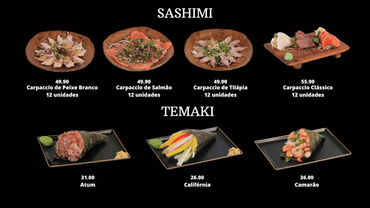 KODAI SUSHI SANTANA - Rodízio e Restaurante Japonês cardápio