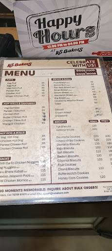KS Bakers menu