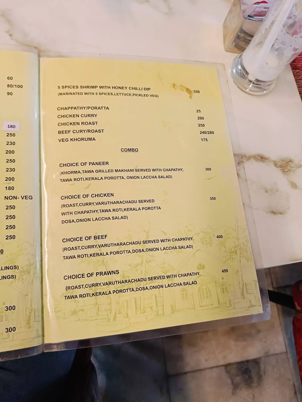 KTDC Cafe Politan menu