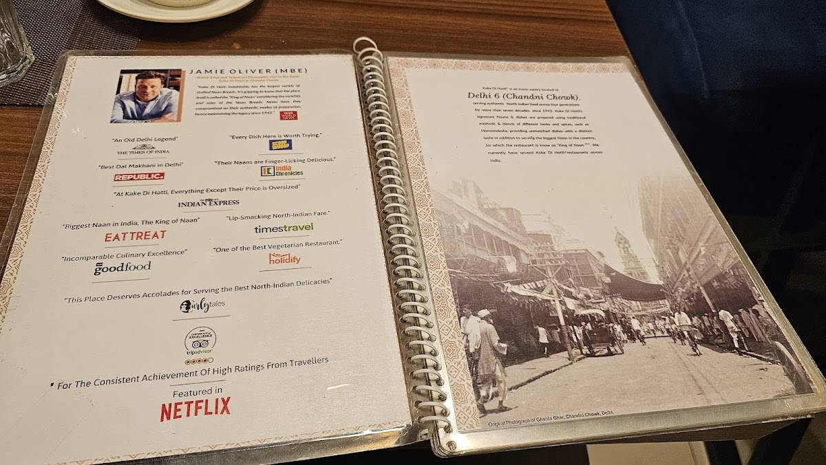 Kake Di Hatti - RDC, Ghaziabad menu