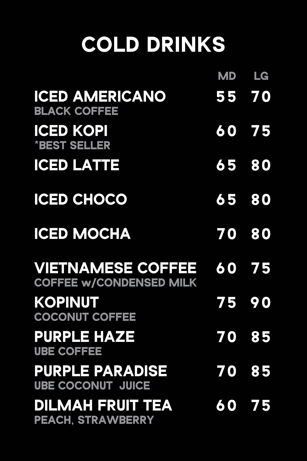 Menu at Kapehan Ni Roney cafe, Kabankalan, XRV7+3WH