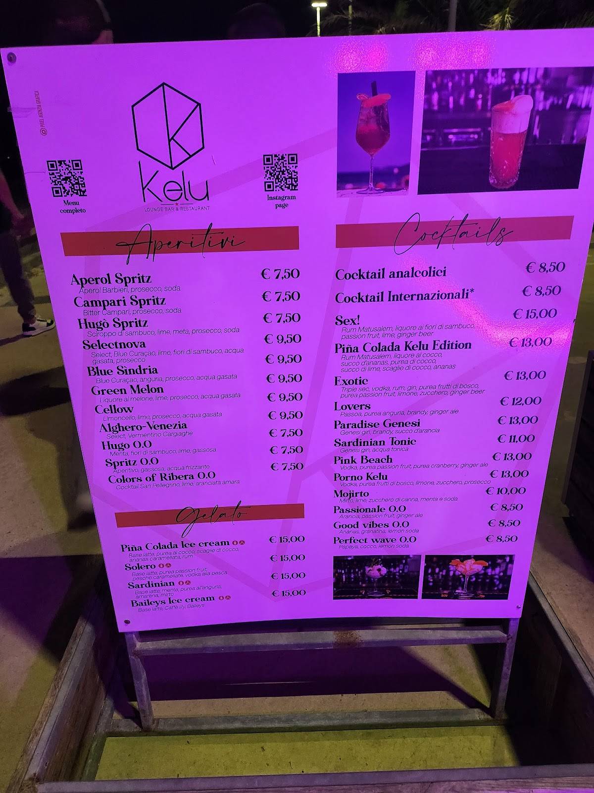 Menu di Kelu Lounge Bar 