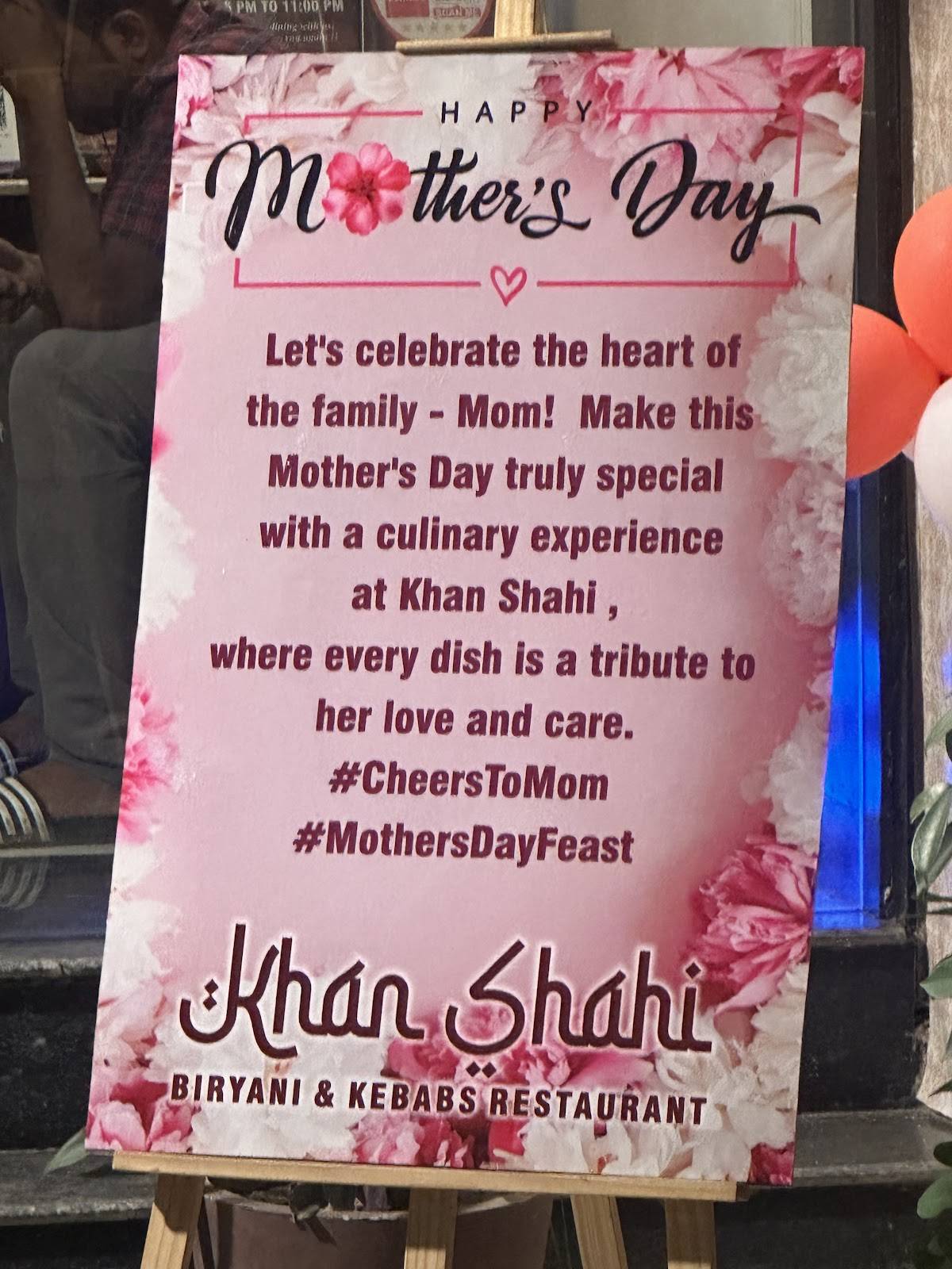 Khan Shahi Biryani & Kebabs menu