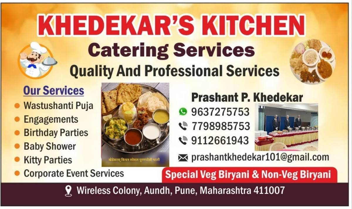 Khedekar's Kitchen. menu