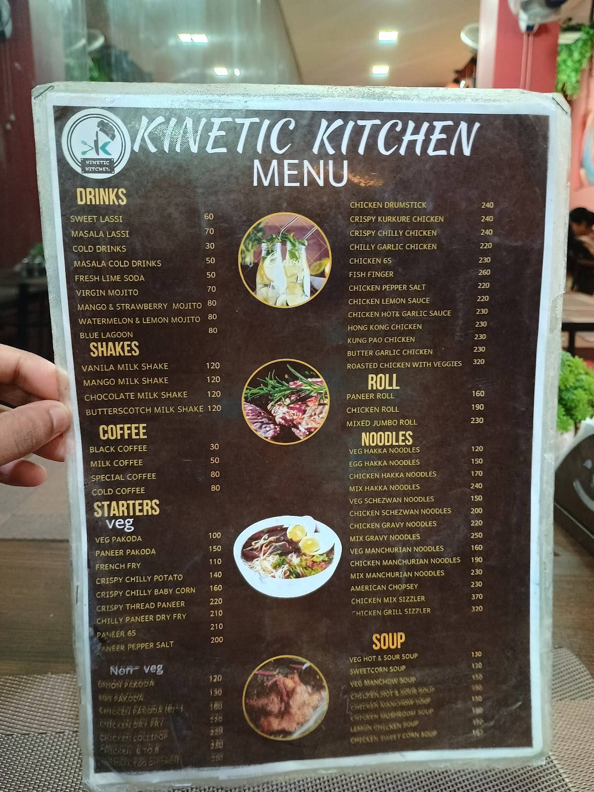 Kinetic Kitchen menu