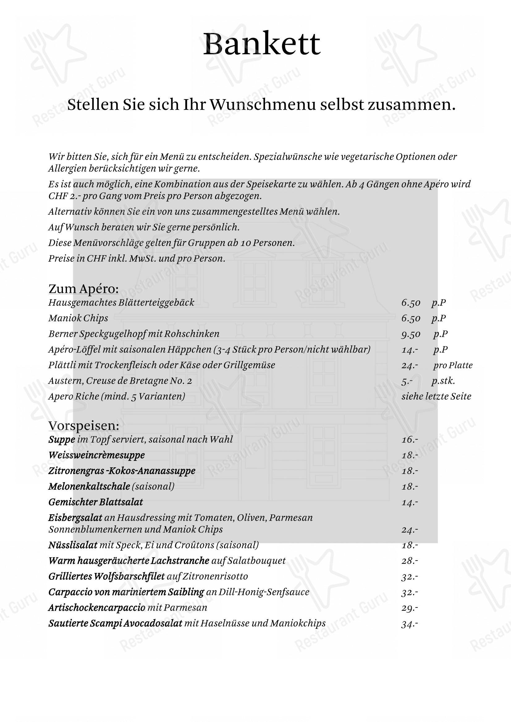 菜单 per Kirchenfeld in Berna