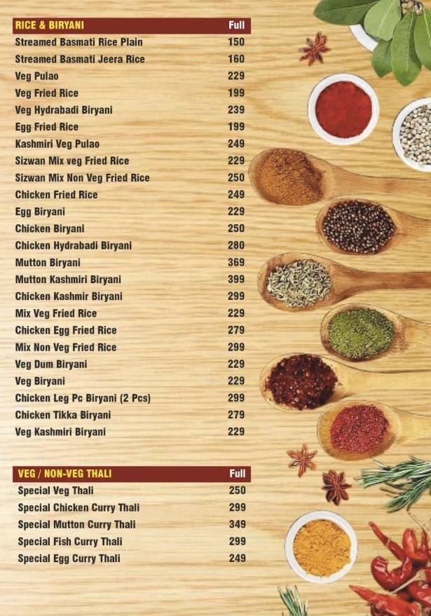 Kitchen Handi Restaurent menu