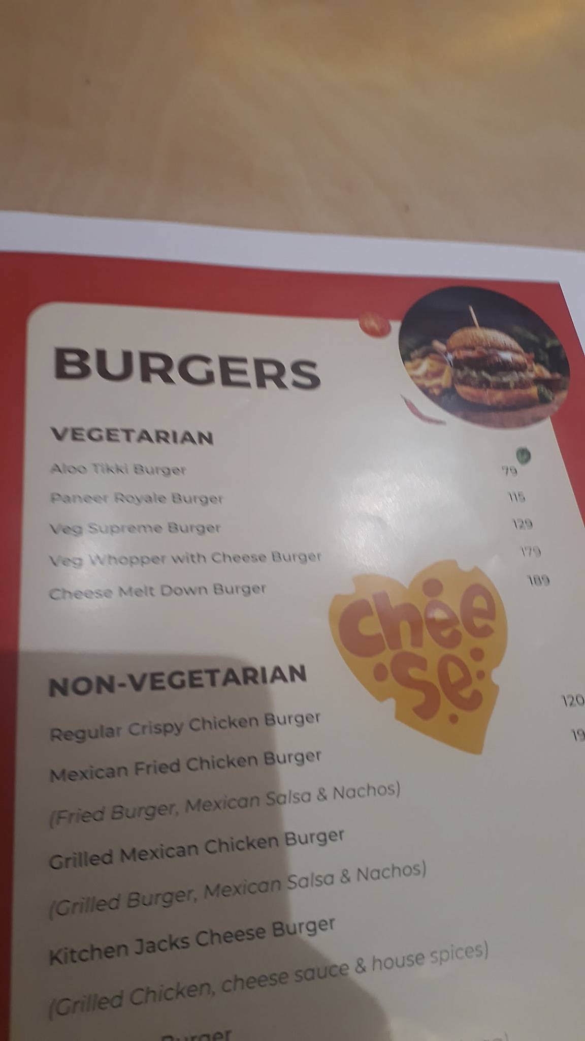 Kitchen Jacks menu