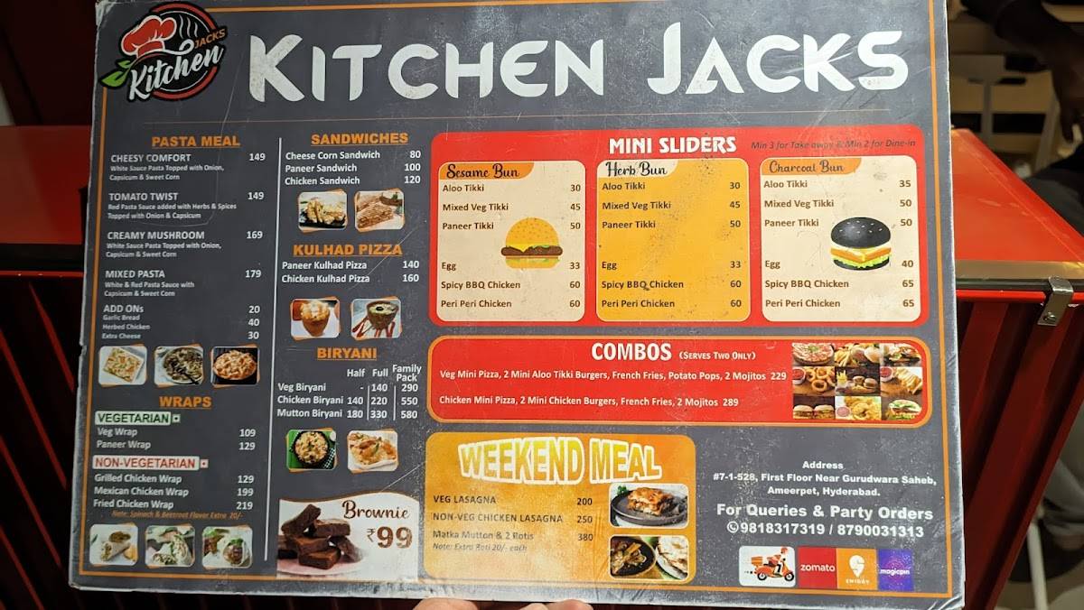 Kitchen Jacks menu