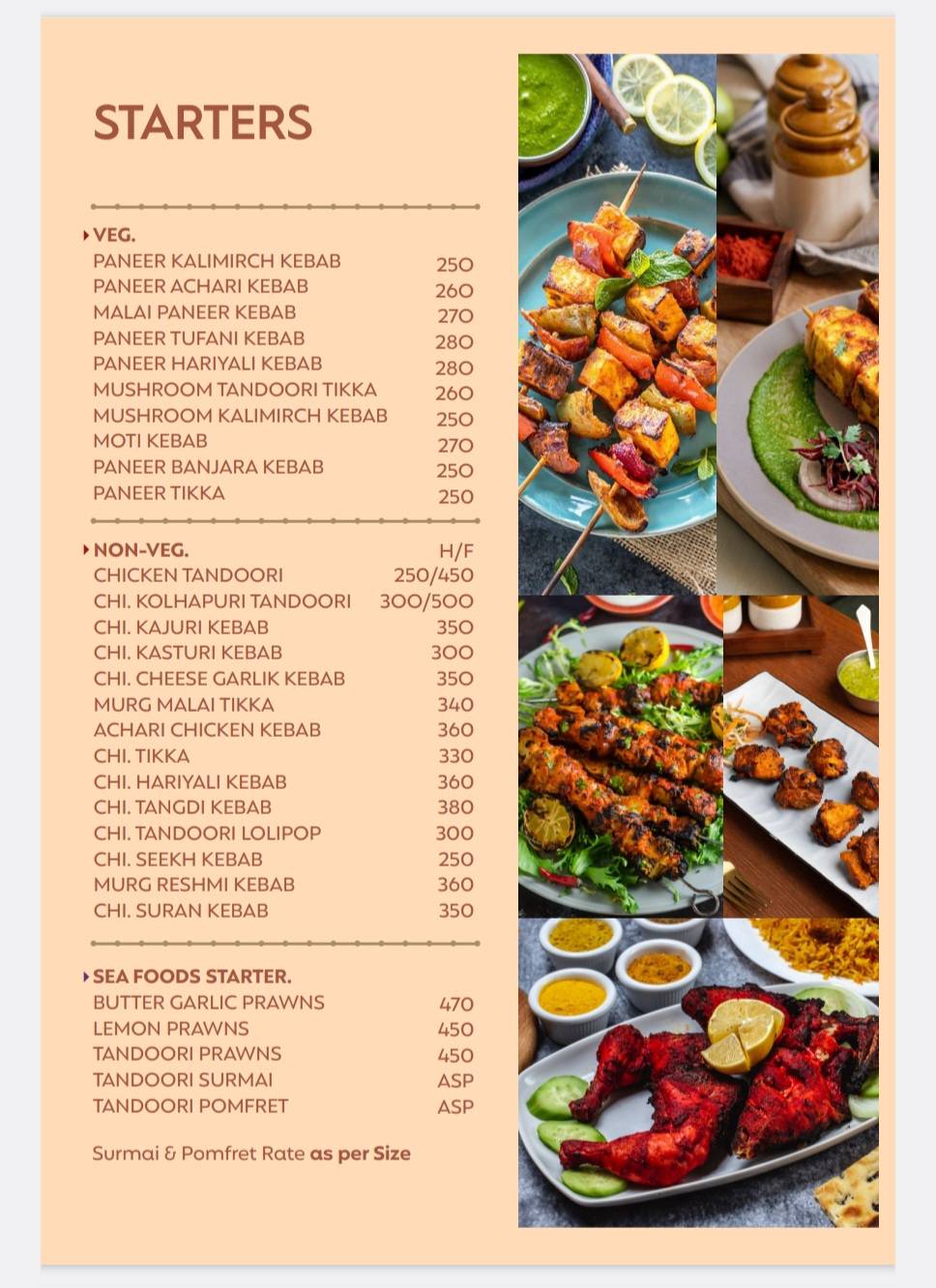 Kolhapuri accent menu