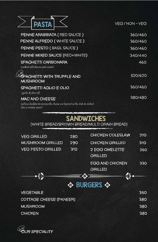 Snacking menu